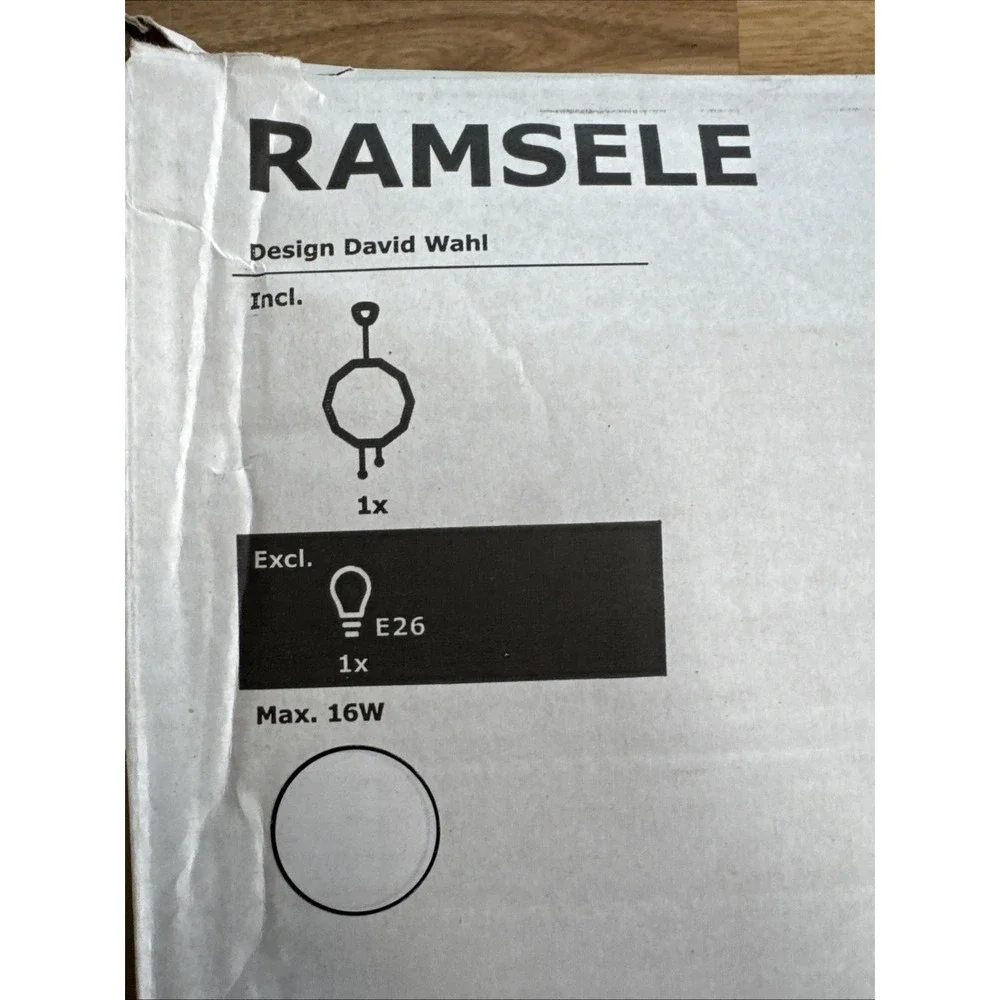 Ramsele IKEA Light David Wahl Pendant Light New In Open Box